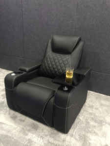 Умное регулируемое кресло для домашнего кинотеатра с подсветкой и массажными диванами из натуральной кожи - Product Image 3