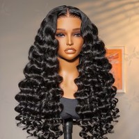 Perruque synthétique MEILASI en fibre haute température, fabriquée à la machine, longue, bouclée, à ondulations lâches, pour femmes, avec ligne de cheveux naturelle
