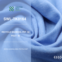 Laine de mer recyclée SWL-TK0164-58/42 PET/Poly Q-Dry Sport T-Shirt Fabric Double Peach with Melange Effect