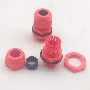 Nylon Cable Gland Red Color Pg 16 Yueqing Cable Gland