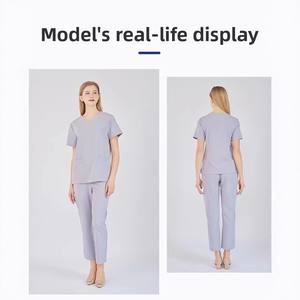 Tenues chirurgicales unisexe à manches courtes/longues, haute élasticité, séchage rapide, en tissu polyester Dobby, modèle ODM SG-801 - Product Image 2
