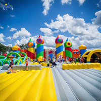Parc d'attractions gonflable de PVC de 0.55mm, parc d'amusement d'enfants de partie extérieure, terrain de jeu d'intérieur gonflable