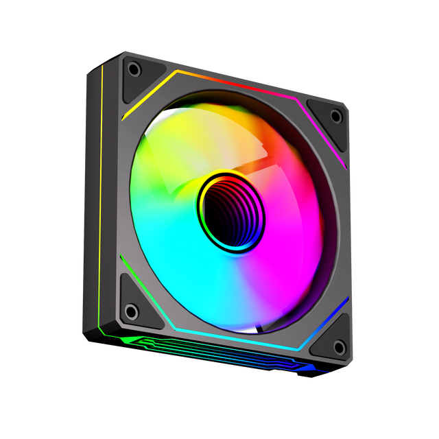 ZeroMaster Infinity Mirror Fan Cpu Cooling Fan Rgb Argb Cooling Fan for Computer Case Cooling PC Plastic Material 12V