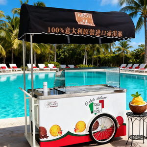 Gelato Trailer Concession <b>Towable</b> Ice Cream Freezer Cabinet Fast Food Street Food Cart - Product Image 2