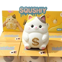 Grosir OEM Lucky Cat Squishy Stress Ball Mainan Fidget Slow Rebound untuk Dewasa Remaja Hadiah Meja Kantor Pasokan Massal