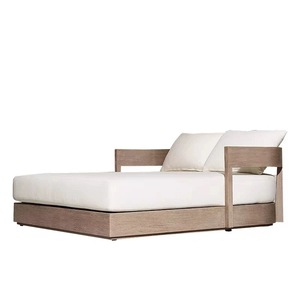 Chaise longue d'extérieur moderne pour hôtel, chaise longue de luxe pour villa, ensemble de meubles de patio en teck, chaise longue d'extérieur pour complexe hôtelier - Product Image 3