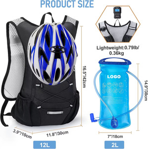 Chaleco de Hidratación Ligero, Impermeable, Portátil, Duradero, de Poliéster y Nailon Transpirable para Senderismo, <span class=keywords><strong>Trail</strong></span> <span class=keywords><strong>Running</strong></span>, Maratones y Ciclismo - Product Image 2