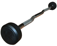Barre de musculation fixe en acier et caoutchouc Iron Bull avec barre curl 10kg-55kg pour l'entraînement de force et l'haltérophilie commerciaux