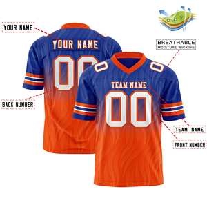 Camiseta de Fútbol Americano Personalizada con Degradado Naranja Real para Exteriores - Product Image 2