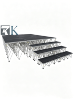 Scènes événementielles portables de haute qualité faciles à installer, plateformes de scène en aluminium pour concerts en plein air