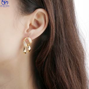 Pendientes de Perlas Blancas Clásicas de 25 mm, Chapados en Oro, Aleación JXX HB-45A, Joyería Coreana AAAAA - Product Image 2