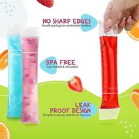 Sacs épais transparents pour bâtonnets glacés, emballages alimentaires en plastique pour sucettes glacées, contenants thermoscellables pour bonbons