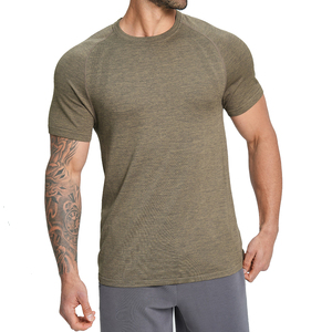 <span class=keywords><strong>T</strong></span>-<span class=keywords><strong>shirt</strong></span> de sport pour homme, coupe ajustée, jersey uni, sans couture, respirant, design uni, pour la salle de sport, le yoga, la randonnée en plein air et la maison - Product Image 4