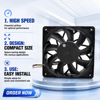 Ventilateur DC sans balais 120 mm, 120x120x32 mm, industriel, DC 12V 24V 48V, moteur haute vitesse, refroidissement, évacuation, IP68, étanche, ventilateur axial