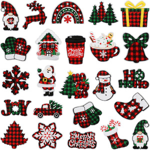 Christmas Themed Embroidered Patch Polar Bear Snowman Nutcracker Fashion Sewing Accessory for Clothing DIY - Product Image 3