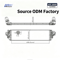 Intercooler OE 2263372 2214003 para Ford Focus IV, Reemplazo de Fábrica ODM, Enfriador de Aire 30480, 698x189x30mm