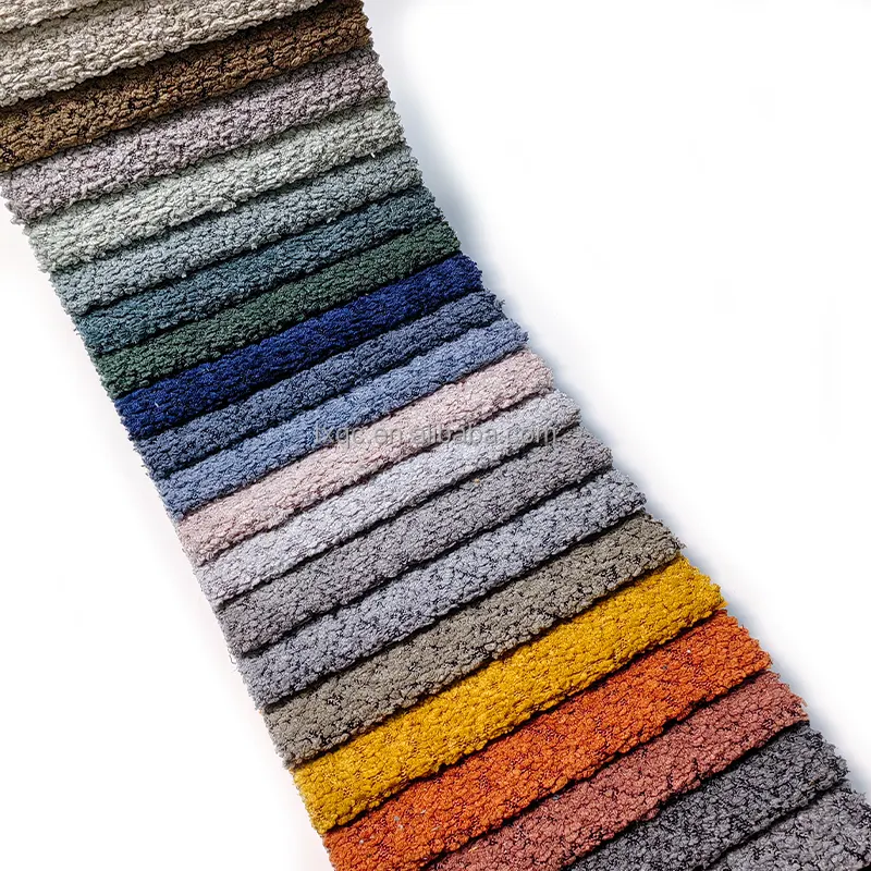 Chenille velours côtelé Offre Spéciale personnalisé lin grossier poids moyen inclinable canapé en daim polyester coton tissu