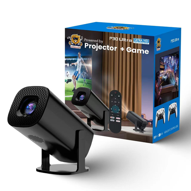 YDH-P30 Ultra 2025 Hot Sale 4K Game Projector with 600 Lumens 100 Inch Android 11 BT5.0 Auto Zoom Portable for Games H713