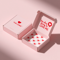 LOW MOQ Wellpappe recycelbar Logo Rosa Geschenk verpackung Schuhe Kleidung Box Papier Post Mailer Versand boxen für kleine Unternehmen