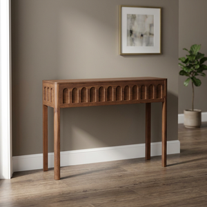 Classic Vintage <b>Slim</b> Solid Wood <b>Console</b> <b>Table</b> with Elegant Finish for Living Room Bedroom Entryway and Stylish Home Decor - Product Image 6
