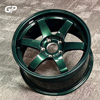 Jantes monobloc forgées à 5 branches en alliage d'aluminium 6061, finition vert foncé brillant, 17-24 pouces pour BMW Série 3 E90 F30 F10 5x120 ET personnalisé
