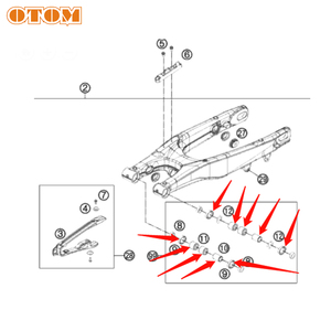Otom Off-Road Motorfiets Crossmotor <span class=keywords><strong>Swing</strong></span> <span class=keywords><strong>Arm</strong></span> Onderhoud Kit Voor Ktm Hus Qvarna - Product Image 3