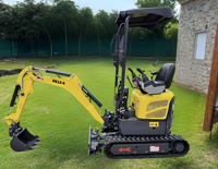 Mini-excavatrice 1,2 tonne avec moteur Kubota CE EURO 5 EPA, livraison gratuite, petite excavatrice sur chenilles, excavatrice personnalisée, excavatrice domestique CE