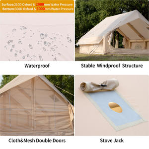 <span class=keywords><strong>Tente</strong></span> gonflable ultra-résistante Oxford 12 m², double porte latérale, coupe-vent, résistante à l'eau, grande <span class=keywords><strong>tente</strong></span> de camping familiale - Product Image 3