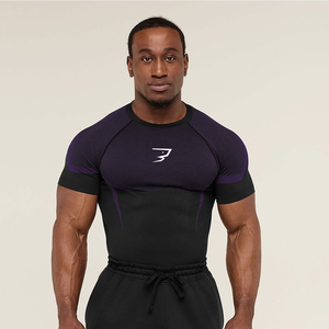 T-shirt Sportiva da Uomo ONYX 5.0 Stampata a Maniche Corte, Vestibilità Aderente, Asciugatura Rapida, Compressione, Traspirante, Assorbe l'Umidità, 180 Grammi, Colore <span class=keywords><strong>Latte</strong></span> - Product Image 2