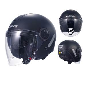 Casco <span class=keywords><strong>de</strong></span> Motocicleta para Todas las Estaciones LS2 OF620, Medio Casco con Lente Doble, Diseño Tres Cuartos Universal para Scooter, para Hombres y Mujeres, Nuevo Material ABS con Espuma - Product Image 4