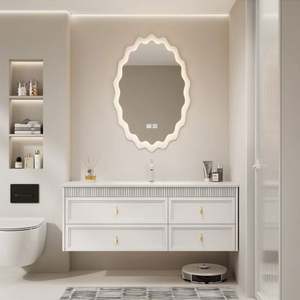 Mueble de Baño de Estilo Francés de Alta Calidad, Diseño Moderno, Lavabo de Hotel, Tocador de Baño con Espejo - Product Image 5
