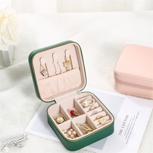 LG7204B Hot Sale in Stock Jewelry <strong>Box</strong> Travel Luxury Small Jewelry Storage Case PU Leather Elegant <strong>Earring</strong> Ring <strong>Holder</strong> <strong>Box</strong> - Product Image 2