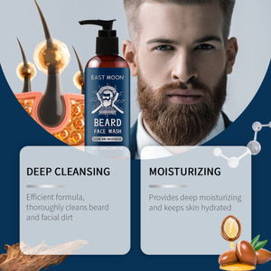 East Moon Shampooing à barbe en bois de santal pour hommes hydrate en douceur et répare les barbes crépues - Product Image 2