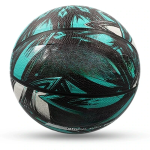 Ballon de basketball en cuir PU résistant à l'usure avec logo en caoutchouc imprimé sur mesure, tailles 3, 4, 5, 7, pour l'entraînement des étudiants, vente en gros - Product Image 2