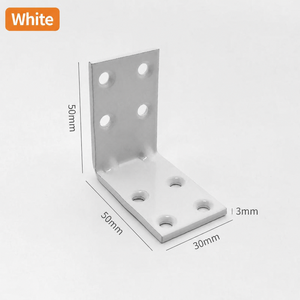 Support d'angle perforé en acier GQK GL1603, connecteur d'étagère, finition galvanisée pour le cadre de meubles - Product Image 4