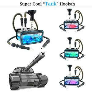 Bộ Shisha Acrylic Vuông Lớn 2023, Đầy Đủ Phụ Kiện, Đèn LED Nhiều Màu, Shisha Điện Tử Tùy Chỉnh - Product Image 5