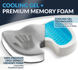PT OEM & ODM <span class=keywords><strong>Mousse</strong></span> À Mémoire Gel Coussin De Siège <span class=keywords><strong>Pour</strong></span> Chaise De Bureau Coccyx Sciatique coccyx Soulagement De La Douleur Fesses Oreiller Coussin Siège - Product Image 2