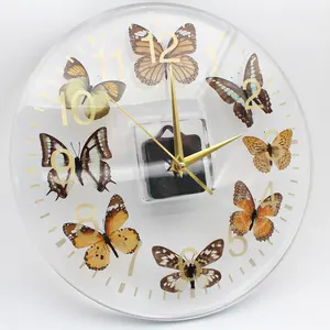 एक्रिलिक पेपरवेट थोक चर्मपूर्ण राल तितली घड़ी के लिए आठ तितली पशु शिल्प