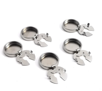 Botón Redondo de Acero Inoxidable, Multiusos, para Camisas de Hombre y Mujer, Cubrebotones Decorativos, Accesorio DIY