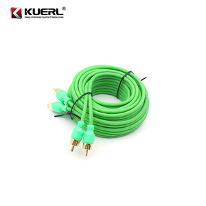 สายเคเบิล RCA KUERL ยาว 5 เมตร แบบหัวต่อชายคู่ สำหรับเชื่อมต่อสัญญาณเสียงและวิดีโอในรถยนต์  พร้อมปลอกหุ้ม PVC และฉนวนป้องกันแบบถัก - Product Image 1