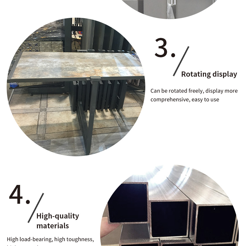 Factory Retail Rotating Hardwood Tile Floor Spin Sample Panel With Oak Laminate Wood Displays Stand Wooden Flooring Display Rack