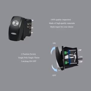 Interrupteur à bascule GPS étanche, bouton orange pour feux antibrouillard, interrupteur marche/arrêt 5 broches pour bateau, voiture, <span class=keywords><strong>robot</strong></span>, machine, accessoires - Product Image 5