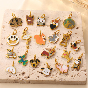 Dijes de Animales Adorables de Aleación de Zinc, Accesorios de Joyería DIY, Diseño de Huella de Perro y Gato, Dijes Colgantes Unisex para Regalo - Product Image 3