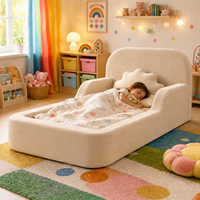 Lit en mousse pour enfants OEKO-TEX avec mousse CertiPUR-US, housse amovible et lavable et côtés surélevés doux pour les chambres d'enfants