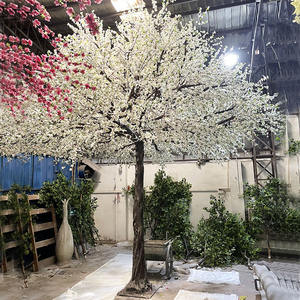 Nouveau blanc rose faux cerisiers <span class=keywords><strong>japonais</strong></span> arbres artificiels décoration de mariage arc fleur de <span class=keywords><strong>cerisier</strong></span> Sakura arbre pour l'extérieur - Product Image 1