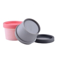 Récipient alimentaire jetable vide en PP, pot à crème glacée 30 ml 50 ml 100 ml, pots en plastique cosmétique hermétiques