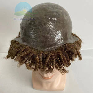 אביב טוויסט שיער פאה סיטונאי אירופאי #7 חום תלתל 15mm האפרו קינקי תלתל מלא דק עור pu הזרקה פאה לגבר ונשים - Product Image 4