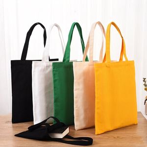 Sac en coton réutilisable promotionnel, logo personnalisé imprimé, sac cadeau en toile de coton polyester avec longues poignées, multicolores - Product Image 1
