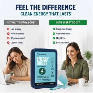 Strisce Orali Energetiche OEM/ODM all'Ingrosso, 40mg di Caffeina, L-Teanina, B6, <span class=keywords><strong>B12</strong></span>, <span class=keywords><strong>Integratore</strong></span> Energetico Solubile a Base Vegetale - Product Image 5