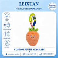 Porte-clés en peluche mignon en forme de carotte orange avec visage souriant, feuilles vertes et corde tressée colorée, nouveauté pour sac, cadeau de porte-clés pour couple en forme de légume